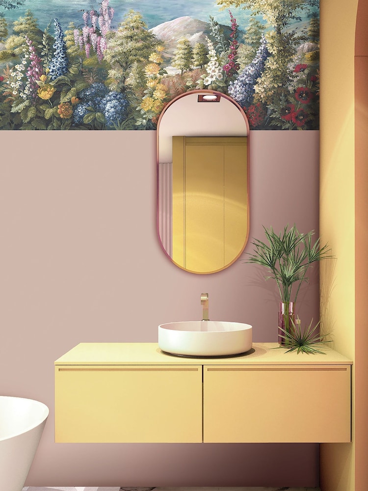 Woodchip & Magnolia Green Nirvana Border Wallpaper - Image 1 of 4