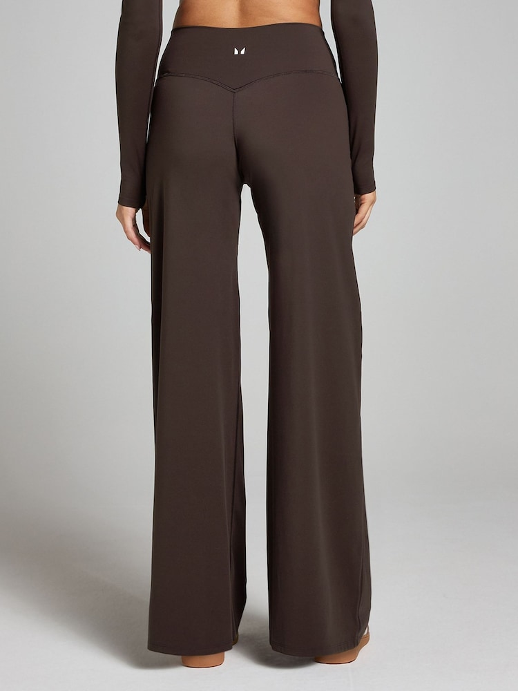 MyProtein Brown Tempo Wide Leg Leggings - Image 2 of 4