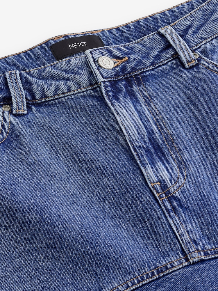 Dark Blue Fishtail Denim 100% Cotton Skirt - Image 2 of 3