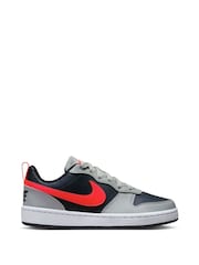 Nike Grey/Red Youth Court Borough Low Recraft Trainers - Image 1 of 11