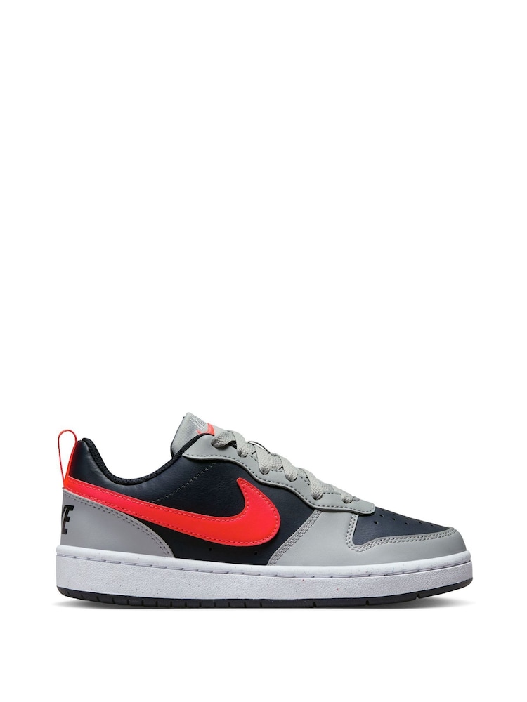 Nike Grey/Red Youth Court Borough Low Recraft Trainers - Image 1 of 11