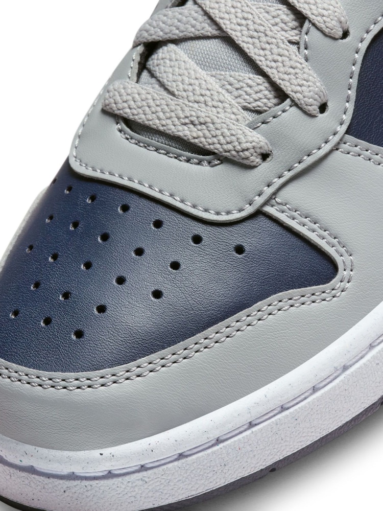 Nike Grey/Red Youth Court Borough Low Recraft Trainers - Image 11 of 11