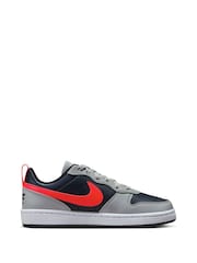 Nike Grey/Red Youth Court Borough Low Recraft Trainers - Image 3 of 11