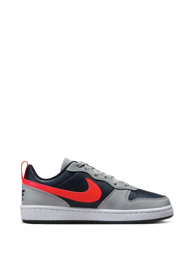 Grey/Red - Nike Youth Court Borough Low Recraft Trainers - Image 3 of 11