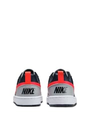 Nike Grey/Red Youth Court Borough Low Recraft Trainers - Image 6 of 11