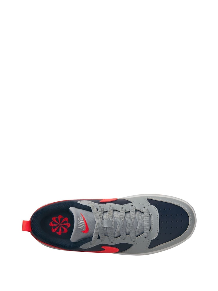 Grey/Red - Nike Youth Court Borough Low Recraft Trainers - Image 8 of 11
