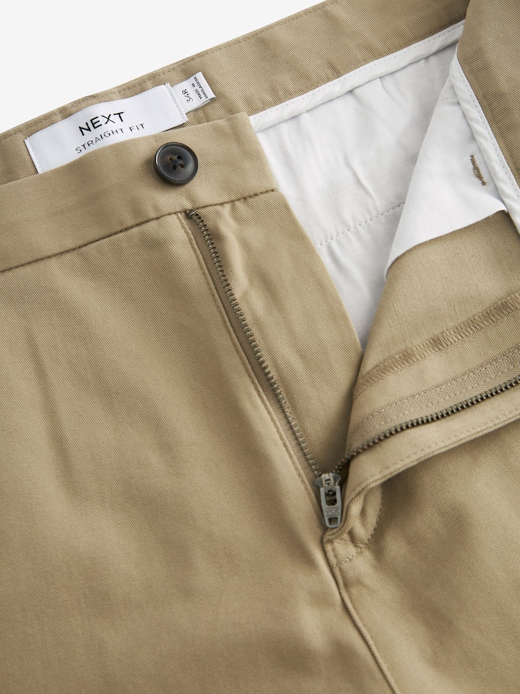Stone Natural Straight Fit 100% Cotton Chino Trousers - Image 7 of 9