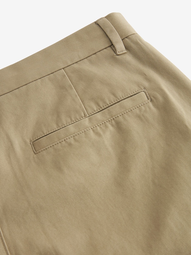 Stone Natural Straight Fit 100% Cotton Chino Trousers - Image 8 of 9