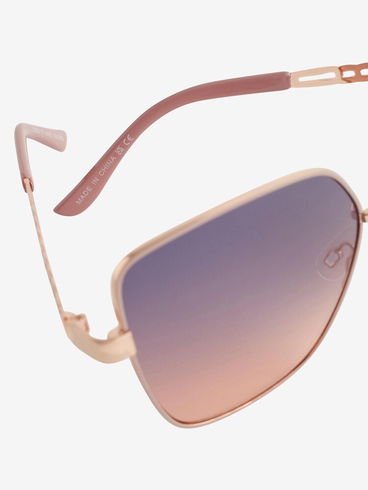 Rose Gold Ombre Lense Square Sunglasses - Image 6 of 6
