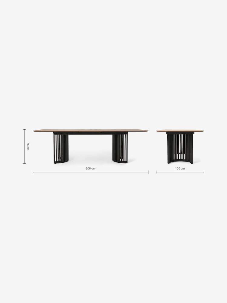MADE.COM Walnut Zaragoza Extending Dining Table - Image 3 of 3