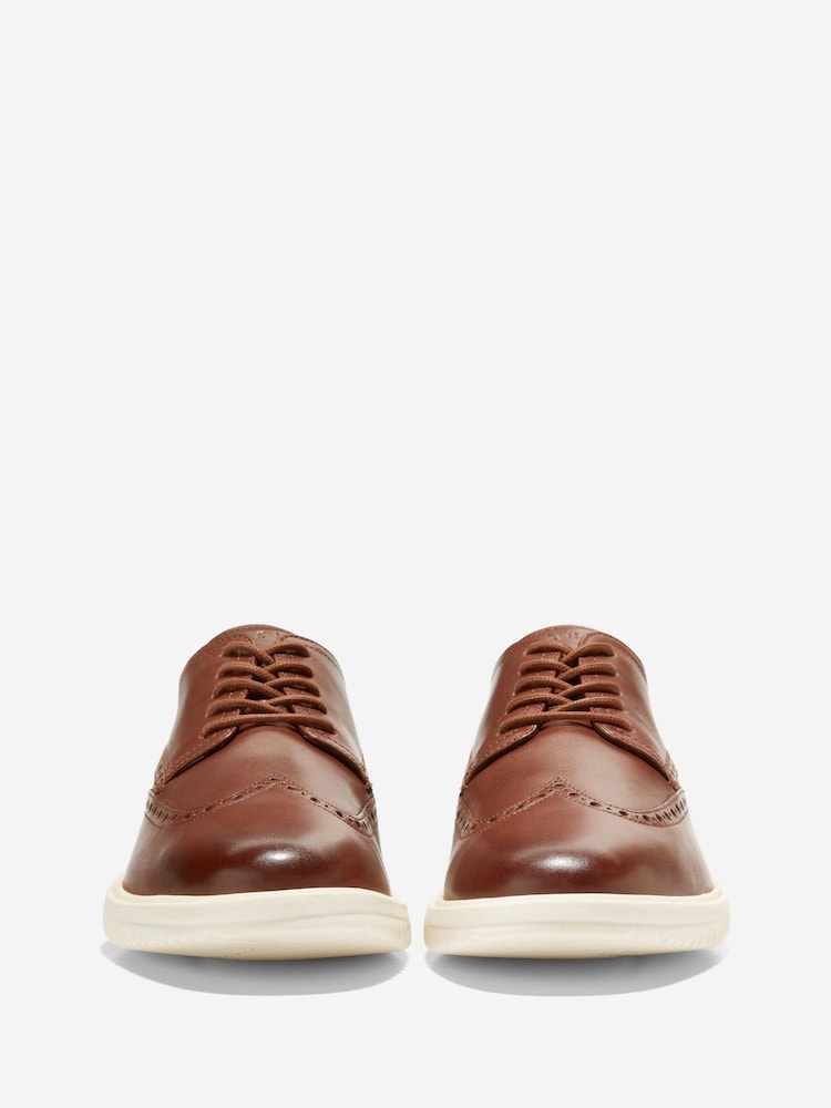 Cole Haan Brown Grand Plus Wingtip Oxfords Trainers - Image 2 of 6