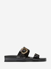 Cole Haan Black Oaklynn Double Band Footbed Sandals - Image 1 of 6