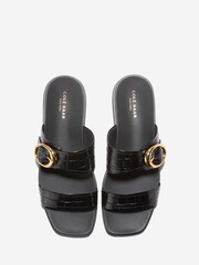 Cole Haan Black Oaklynn Double Band Footbed Sandals - Image 4 of 6