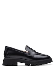 Clarks Black Leather Stayso Edge Loafer Shoes - Image 1 of 7