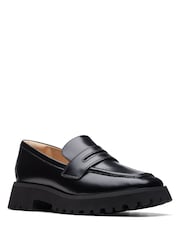 Clarks Black Leather Stayso Edge Loafer Shoes - Image 3 of 7