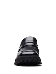 Clarks Black Leather Stayso Edge Loafer Shoes - Image 5 of 7