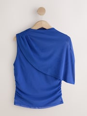 ខៀវ cobalt - អាវ​ស្បៃ​ស្មា​ម្ខាង - រូបភាព 6 នៃ 8