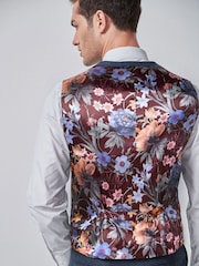 Blue Regular Fit Donegal Suit: Waistcoat - Image 2 of 7