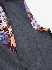 Blue Regular Fit Donegal Suit: Waistcoat - Image 6 of 7