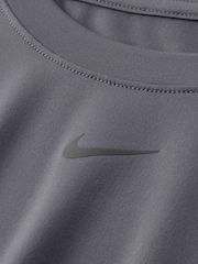 Nike Grey One Classic Dri-FIT Short Sleeve Top - Image 6 of 8