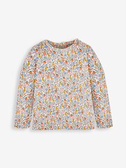Amarillo mostaza con zorro - Conjunto para bebé niña de 2 piezas con camiseta y pichi con aplique de JoJo Maman Bébé - Imagen 6 de 6