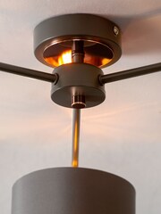 Grey Rico 3 Light Flush Ceiling Light - Image 3 of 7