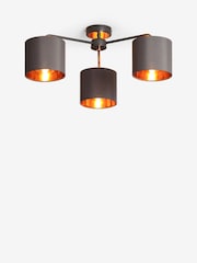 Grey Rico 3 Light Flush Ceiling Light - Image 6 of 7