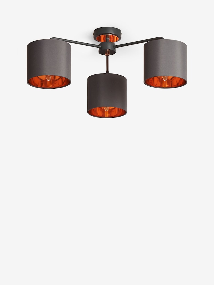 Grey Rico 3 Light Flush Ceiling Light - Image 7 of 7