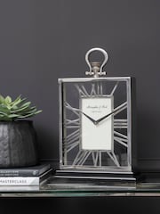 Libra Silver Skeletal Mantel Clock - Image 1 of 2