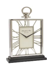 Libra Silver Skeletal Mantel Clock - Image 2 of 2