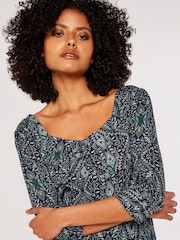 Apricot Natural Paisley Long Sleeve Dress - Image 5 of 5