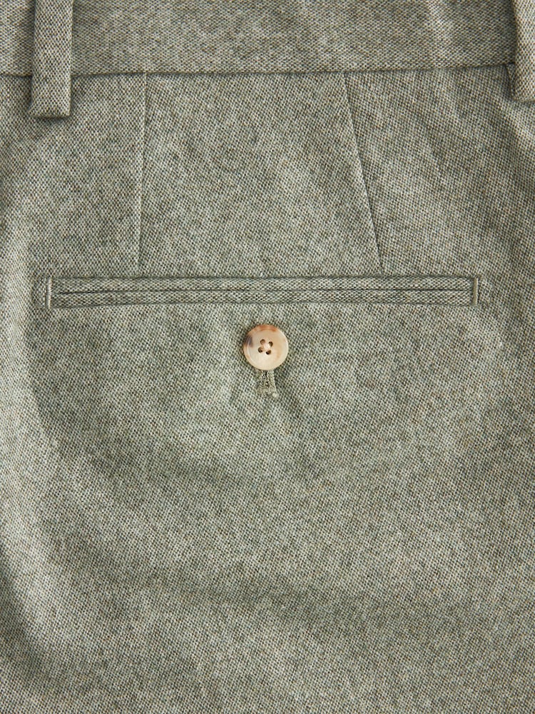 Green Tailored Fit Nova Fides Italian Wool Blend Suit: Trousers - Image 8 of 8