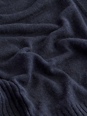 Navy Blue Linen Button Up Cardigan - Image 6 of 6