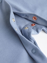 Grey/Blue 3 Pack Baby Sleepsuits (0-2yrs) - Image 6 of 7