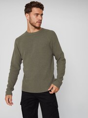 Threadbare Grey Crew Neck Knitted Jumper - Image 1 of 4