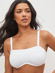 White DD+ Non Pad Minimise Strapless Bandeau Bra - Image 2 of 5