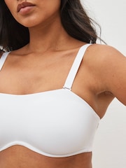 White DD+ Non Pad Minimise Strapless Bandeau Bra - Image 4 of 5