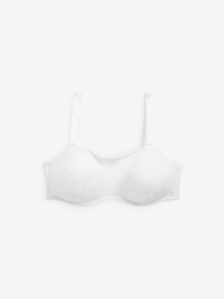 White DD+ Non Pad Minimise Strapless Bandeau Bra - Image 5 of 5