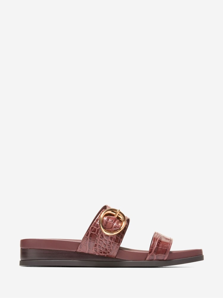 Cole Haan Burgundy Oaklynn Double Band Footbed Sandals - Image 1 of 7
