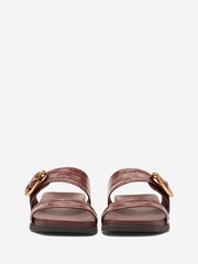 Cole Haan Burgundy Oaklynn Double Band Footbed Sandals - Image 2 of 7