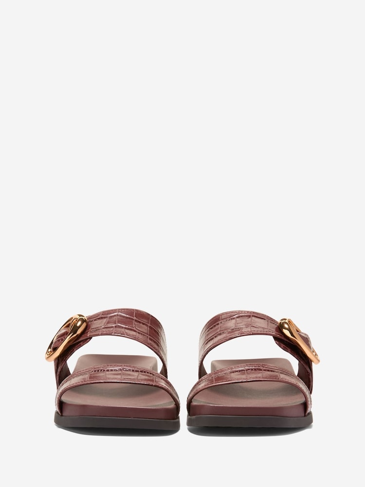 Cole Haan Burgundy Oaklynn Double Band Footbed Sandals - Image 2 of 7