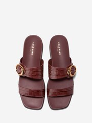 Cole Haan Burgundy Oaklynn Double Band Footbed Sandals - Image 4 of 7