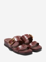Cole Haan Burgundy Oaklynn Double Band Footbed Sandals - Image 5 of 7