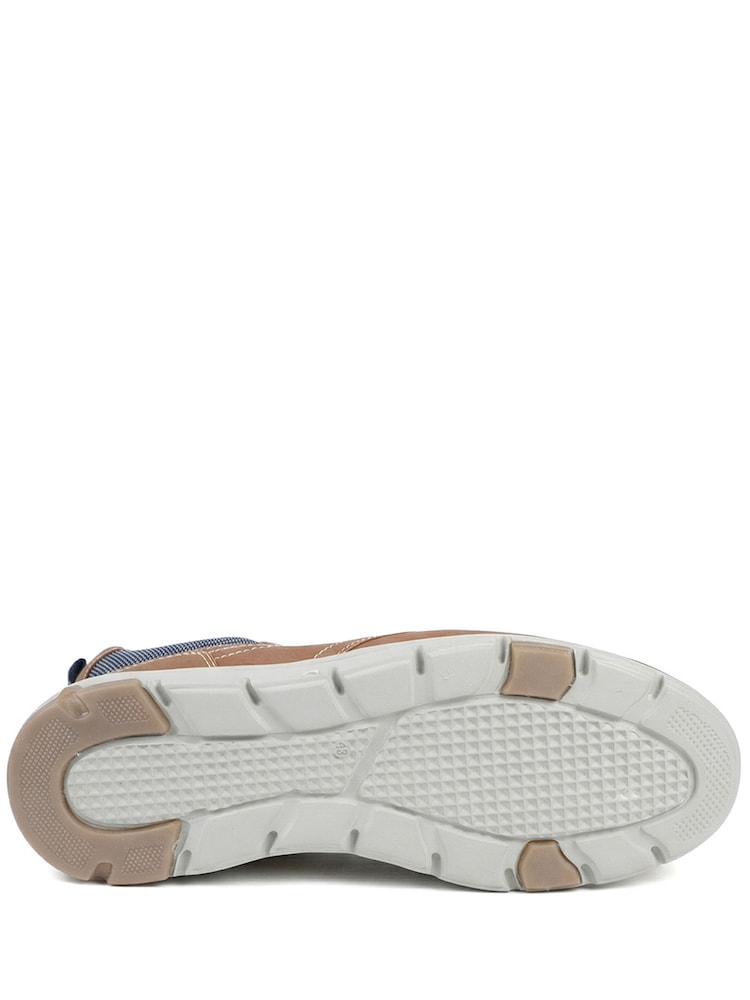 Pavers Brown Premium Leather Slip-On Shoes - Image 6 of 6