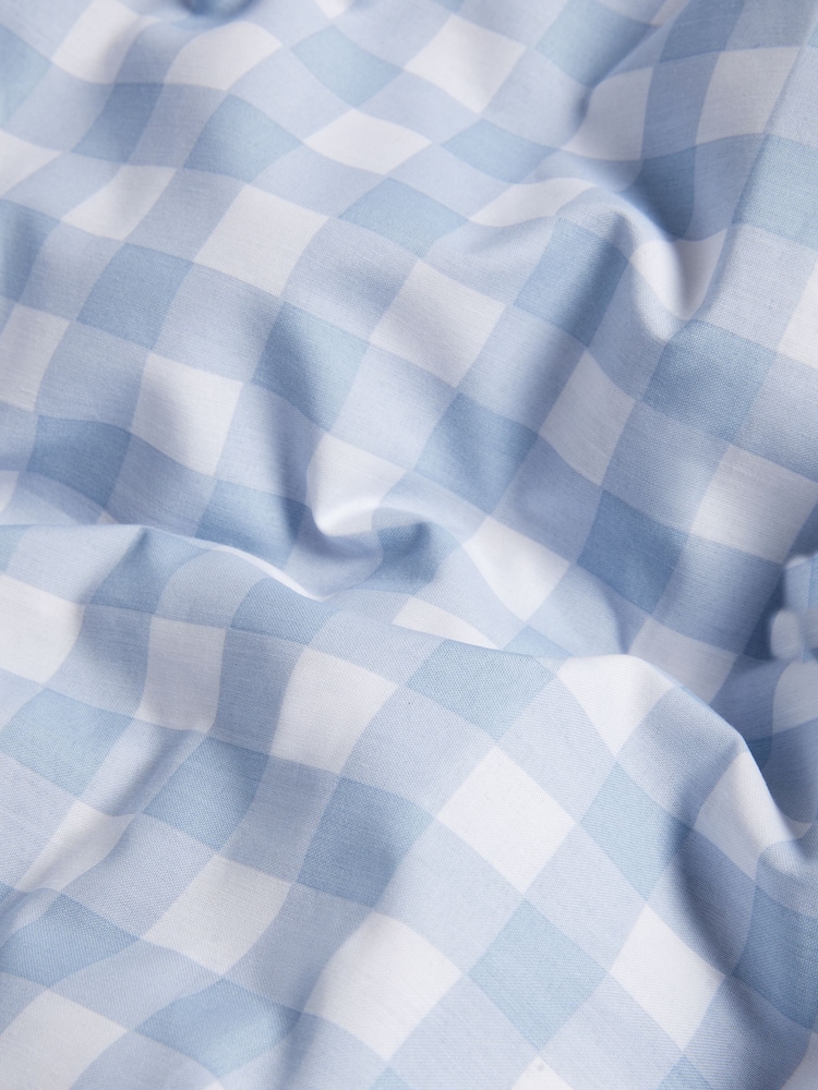 Blue Gingham Duvet Cover and Pillowcase Set - Image 4 of 4