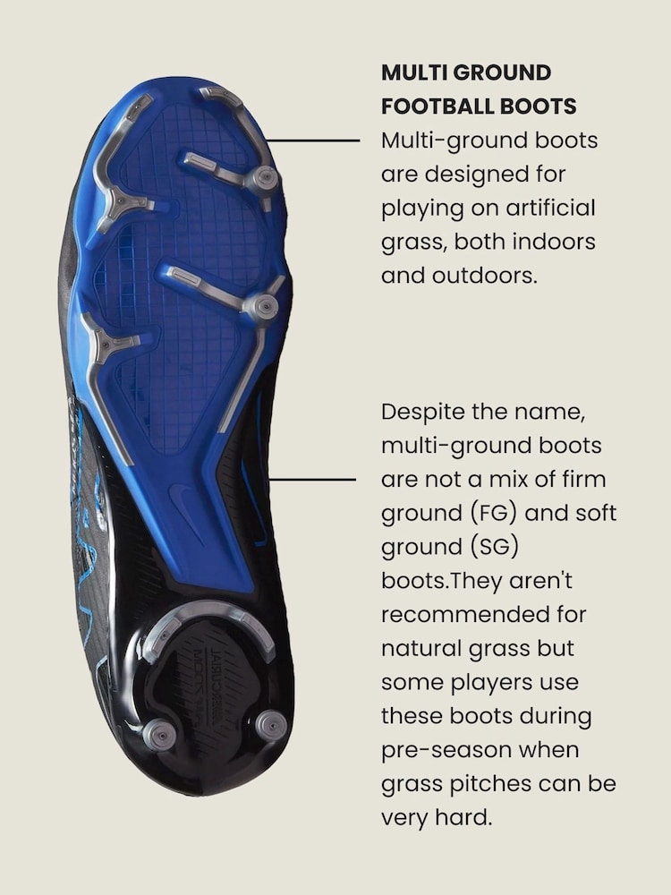 Nike White Kids Phantom Club Multi Ground Football Boots - Image 9 of 9