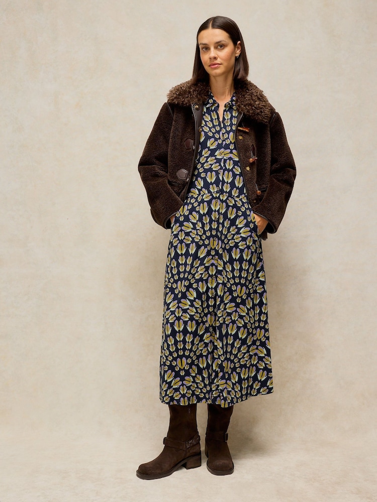 Блакитний з квітковим принтом - White Stuff Rua Button Up Midi Dress - Image 1 of 6 Блакитний з квітковим принтом - White Stuff Rua Button Up Midi Dress - Image 1 of 6