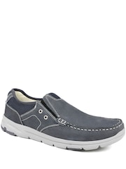 Pavers Blue Premium Leather Slip-On Shoes - Image 2 of 5