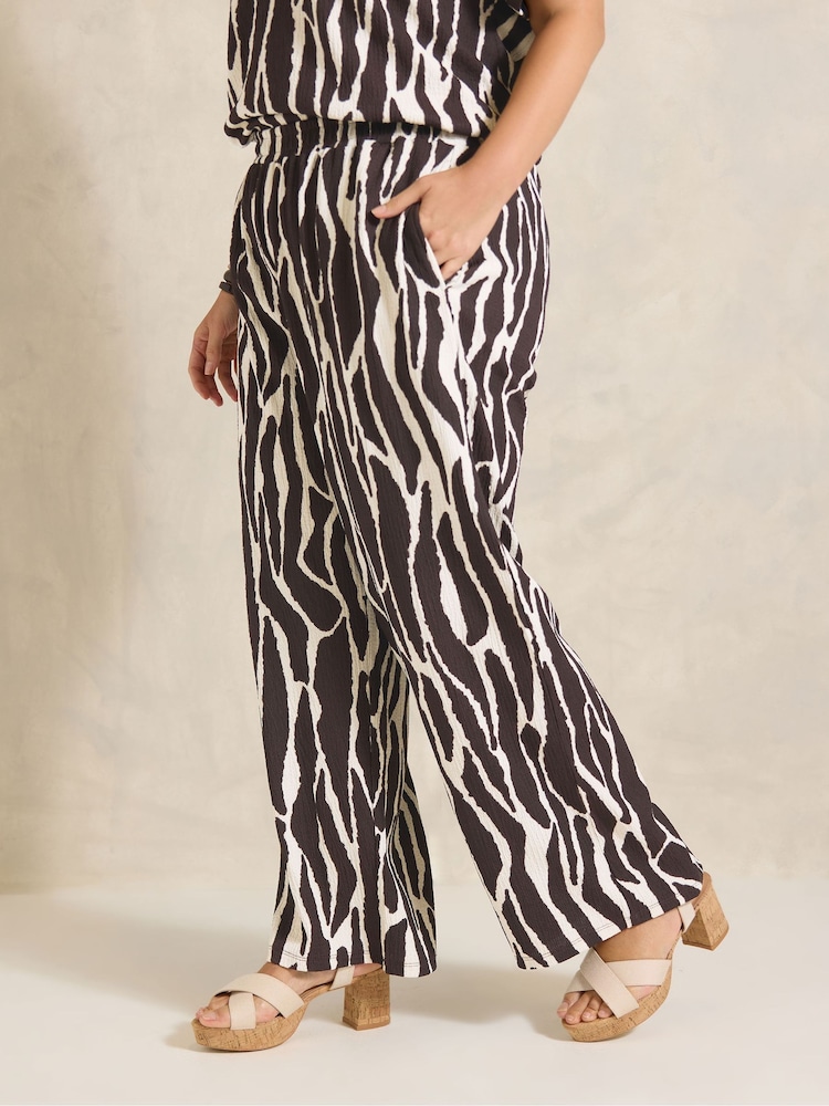 Evans Brown Jersey Trousers - Image 2 of 5 Evans Brown Jersey Trousers - Image 2 of 5