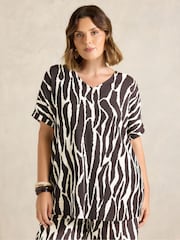 Evans Brown V-Neck Shell Top - Image 1 of 5